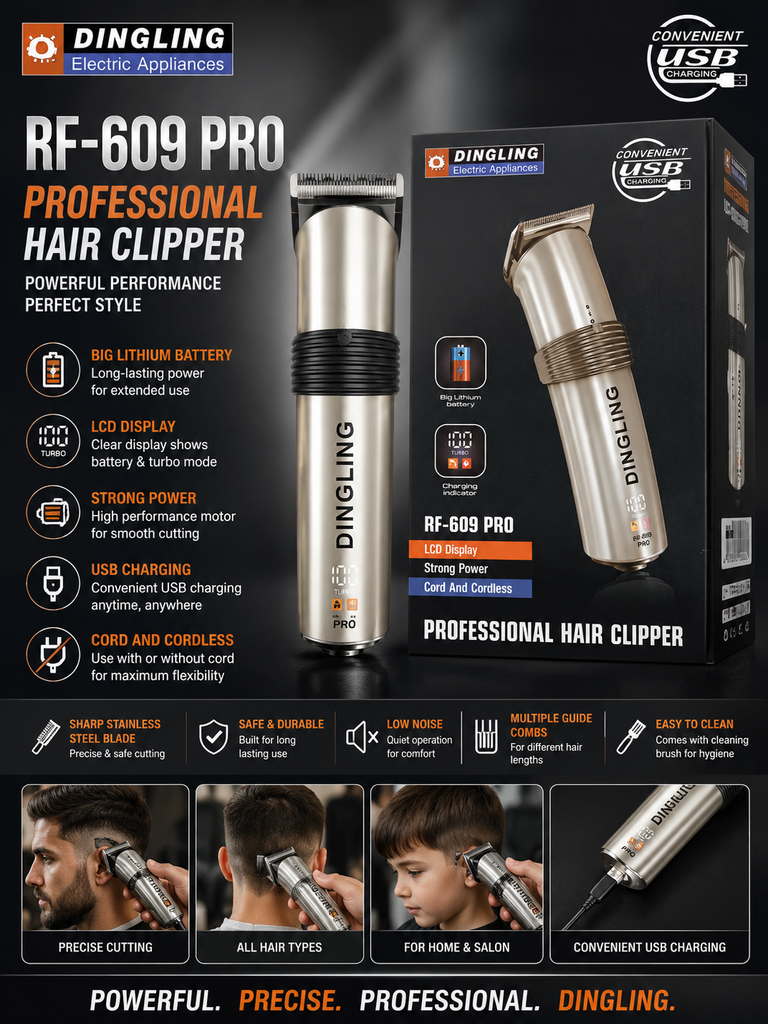Dingling RF-609 Pro Hair Clipper