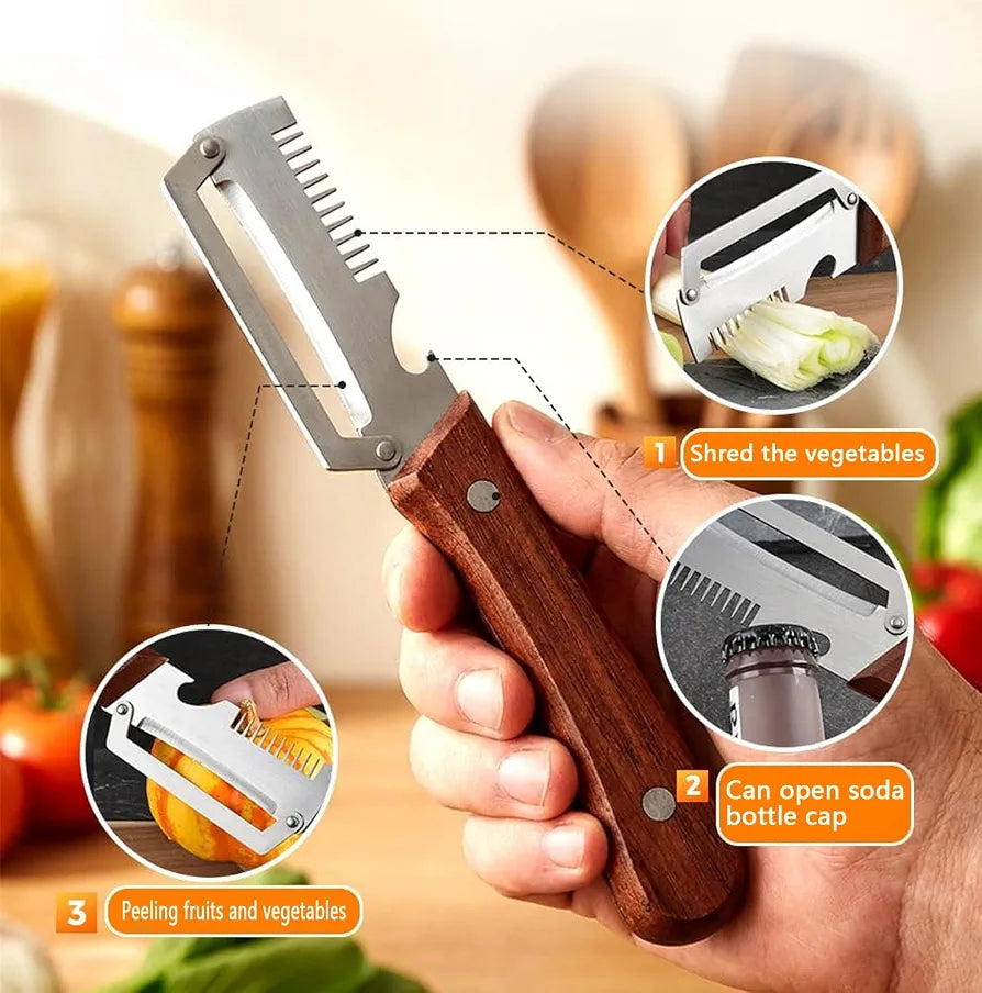 3-in-1 Peeler Knife Stainless Steel